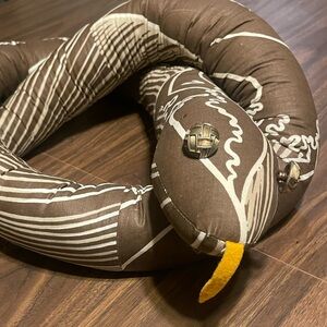 Vintage Fabric Snake Door Draft Stopper / Decorative Plush Snake